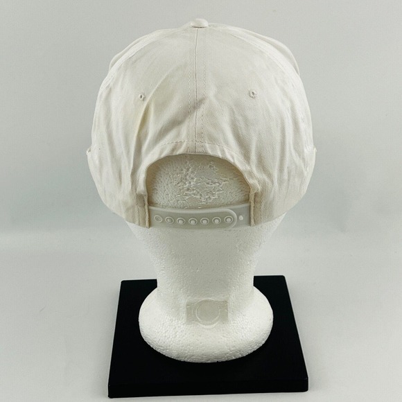 Vintage Scripto Tokai Snapback Hat White Canvas Red Dot Logo Adjustable One Size - Picture 5 of 12
